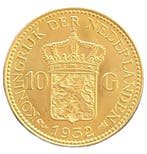 Gouden 10 gulden Wilhelmina 1932, Postzegels en Munten, Munten | Nederland, Verzenden, Goud, Koningin Wilhelmina, Losse munt