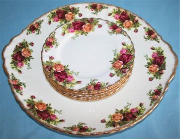 Royal Albert - Gebak/taartset (7) - Old Country Rose -