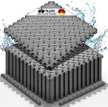 Zwembadtegels - Fitnesstegels - Foam tegels - 12 stuks - Gri, Verzenden, Zo goed als nieuw