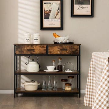2dekans | Coast Consoletafel met 2 Stoffen Laden - 100 cm -, Ophalen of Verzenden, Zo goed als nieuw