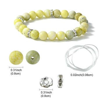 1 x Starterspakket stretch armband maken – edelsteen groe., Ophalen of Verzenden, Nieuw, Kraal