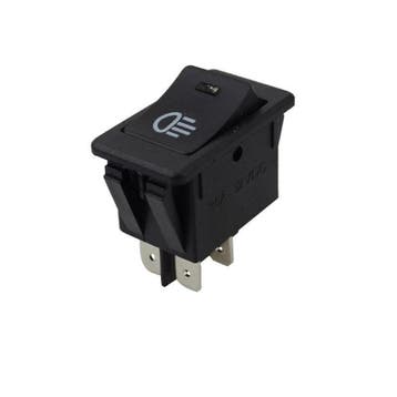 Schakelaar - Zwart - 12V - 35A - 4 polig - Witte LED, Ophalen of Verzenden, Nieuw, Schakelaar