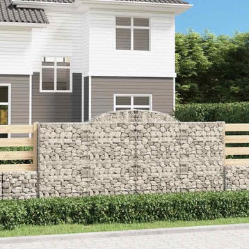 vidaXL Schanskorf gewelfd 300x50x140/160 cm gegalvaniseerd, 100 cm of meer, Verzenden, Nieuw, Metaal