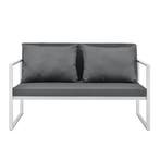 Tweepersoons tuinbank tuin tweezitsbank 70x114x60 cm wit, Tuin en Terras, Tuinsets en Loungesets, Verzenden, Nieuw