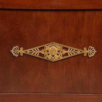 Wijnkoeler of cellarette in mahonie met brons verguld beslag, Ophalen of Verzenden