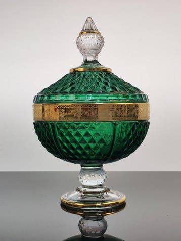 Secoloventesimo - Koekjesdoos - 24 kt goud - Groene LOW Gold
