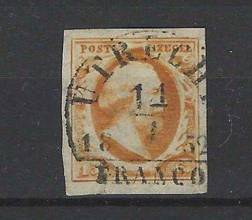 Nederland 1852 - Koning Willem III - NVPH 3a met UTRECHT-B, Gestempeld
