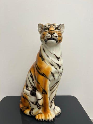 Beeld, Tigre H. 75 cm - 75 cm - Keramiek
