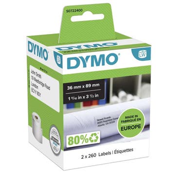 DYMO originele grote LabelWriter adreslabels | 36 mm x 89..., Verzenden, Nieuw, Dymo