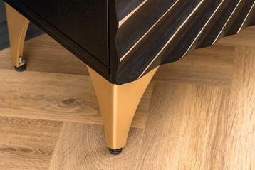 Massief dressoir SOLARIS 180 cm zwartgoud mangohout, Ophalen of Verzenden, Nieuw