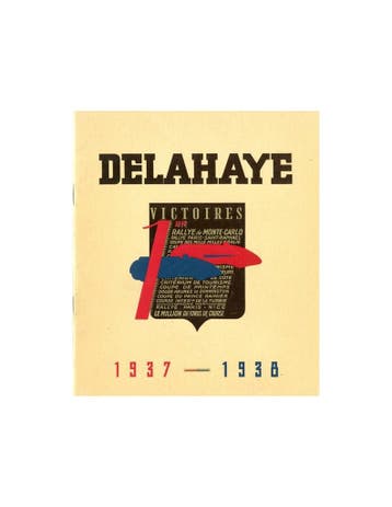 1937 - 1938 DELAHAYE PROGRAMMA BROCHURE FRANS, Nieuw, Author