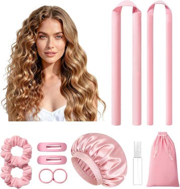 Haar Krulset Roze | Inclusief Slaapmuts | 30% Korting, Ophalen of Verzenden, Zo goed als nieuw, Overige typen