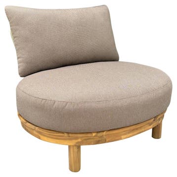 Eleganza organische lounge tuinstoel hardhout, Ophalen of Verzenden, Nieuw