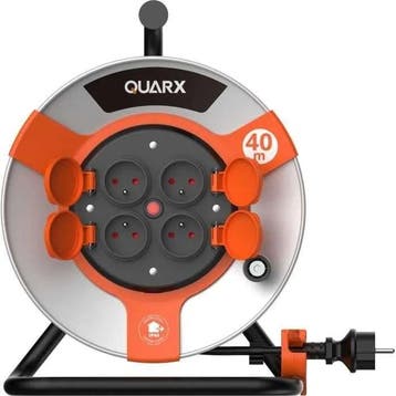 Slanghaspel - QUARX - Bouwplaats - 40m, H05VV-F 3G1,5mm²,.., Doe-het-zelf en Verbouw, Gereedschap | Handgereedschap, Verzenden
