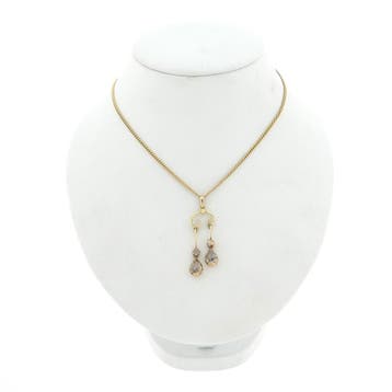 Gouden hanger met diamanten; Ca. 0,50 ct. (Hanger of bedel), Ophalen of Verzenden, Gebruikt, Goud, Overige merken