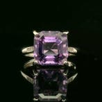 Amethist - S925 zilveren ring met 4,3 ct natuurlijke, Antiek en Kunst