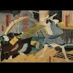 Utagawa Yoshitora – Schurk Genchkichi / Nakamura Tsuruz &
