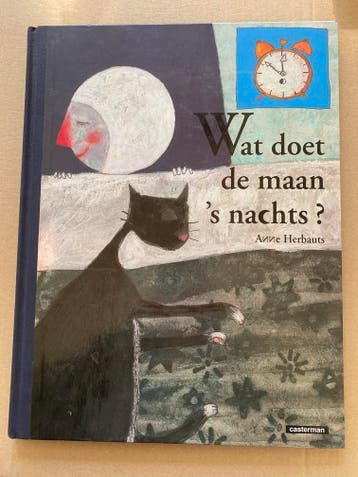 Anne Herbauts Kunst-Prentenboek - Wat doet de Maan s Nachts, Verzenden, Zo goed als nieuw, Fictie algemeen, 5 of 6 jaar