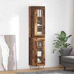 vidaXL buffetkast 2 pcs Oud Hout Glas, Minder dan 50 cm, Verzenden, Nieuw, Minder dan 100 cm