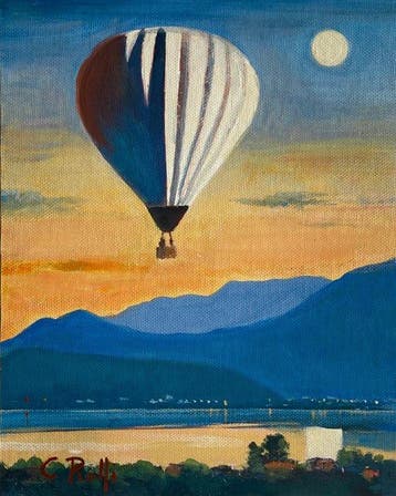 Claudio Rolfi (1960) - Tramonto in volo, Antiek en Kunst
