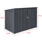[en.casa] Containerombouw Grebin donkergrijs 112-131x173x101, Verzenden, Nieuw