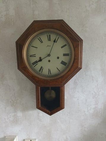 Schoolklok - W. Haid - Hout, Metaal, Glas - 1960-1970, Antiek en Kunst
