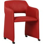 Set van 8 Leren eetkamerstoelen Icon - Toledo Ferrari, Huis en Inrichting, Stoelen, Ophalen of Verzenden, Nieuw, Leer