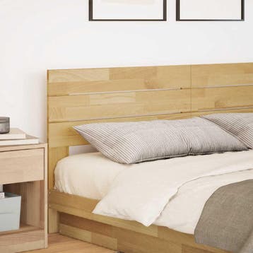 vidaXL Hoofdbord 200 cm massief eikenhout, Verzenden, Nieuw, Bruin, Hout