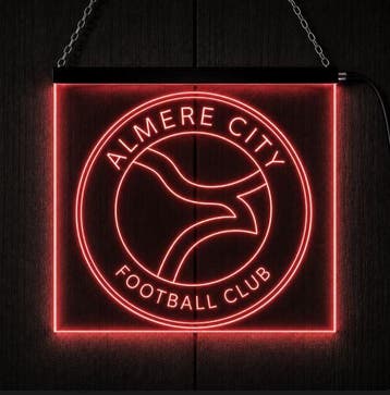Led bord Almere City, Ophalen of Verzenden, Nieuw, Clubaccessoires