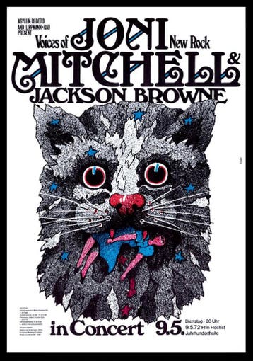 Posters - Poster Mitchell, Joni - Jackson Browne, Verzenden, Zo goed als nieuw