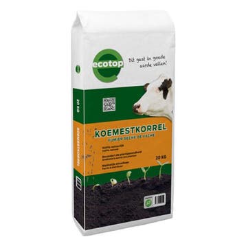 Gedroogde koemest | Ecotop | 20 kg, Verzenden, Nieuw