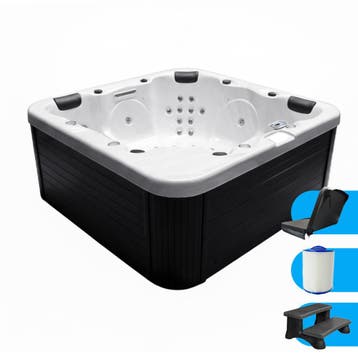 Spa Denver | 5 persoons | Jacuzzi | 200x200x85cm, Tuin en Terras, Bubbelbaden en Hottubs, Ophalen of Verzenden, Nieuw, Vast