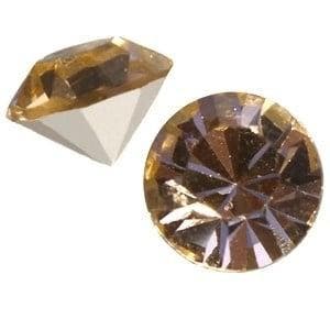 2 x Preciosa Puntsteen Maxima 8 mm Smoked Topaz, Hobby en Vrije tijd, Ophalen of Verzenden, Nieuw, Overige typen
