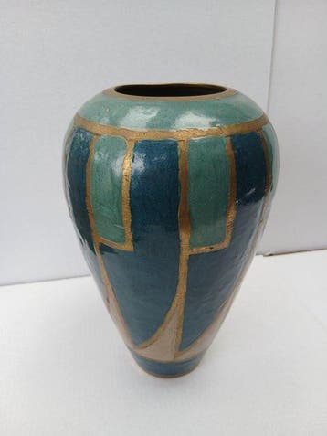 Vaas - Messing - Messing Art Deco vaas