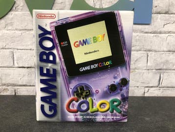 Gameboy Color Transparent Purple [Complete], Ophalen of Verzenden, Zo goed als nieuw