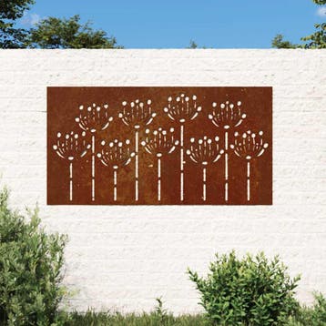 vidaXL Wanddecoratie tuin bloemenontwerp 105x55 cm, Verzenden, Nieuw