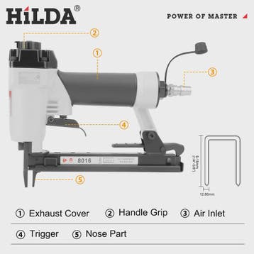 HILDA 8016 Pneumatische Nietmachine - Professionele Tacker v, Verzenden, Nieuw