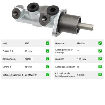 Hoofdremcilinder Smart Fortwo 0.7 (2004-2007), Verzenden, Nieuw, Smart