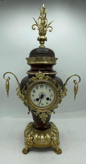 Pendule - Brons, Glas - 1850-1900 - Klok