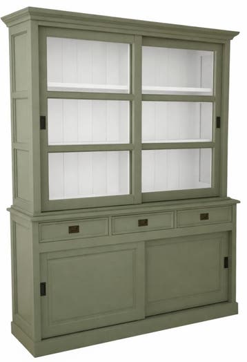 Engels groene buffetkast Montfoort 160cm, Huis en Inrichting, Kasten | Buffetkasten, Ophalen of Verzenden, Nieuw