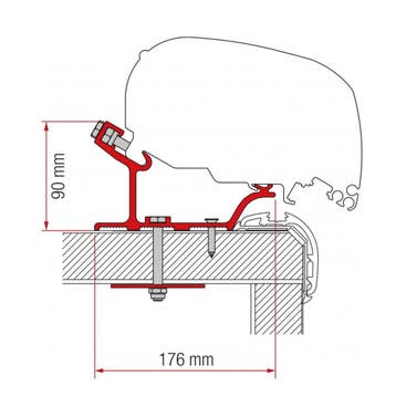 Fiamma Carthago Malibu Adapter 490 F65/F80, Ophalen of Verzenden, Nieuw, Fiamma