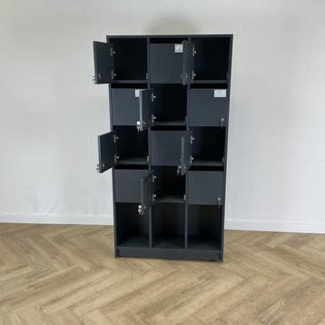 lockerkast vv 12 lockers en 3 vakken (hxbxd) 180x91x30 cm,, Ophalen of Verzenden, Nieuw