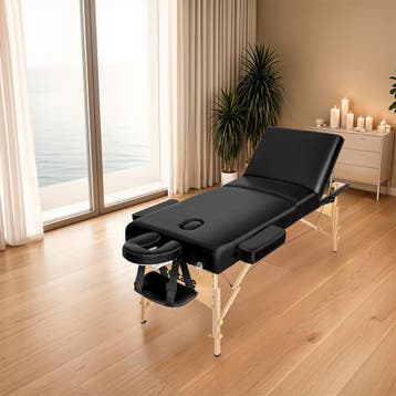 3-zones massagetafel met 10 cm matras en houten frame, Verzenden, Nieuw