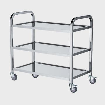 Professionele 3-Laags RVS Trolley met Wielen - Stil en Duurz, Verzenden, Nieuw