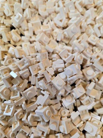 Lego Onderdelen - New Bracket 1 x 1 - 1 x 1 White 1000pcs, Nieuw