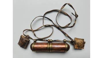 Tibetaans cilindrisch reliekschrijn — Draagbare