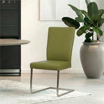 Leren eetkamerstoel Dare - Toledo Apple Green (groen) -, Overige kleuren, Nieuw, Ophalen of Verzenden, Industrieel, Modern