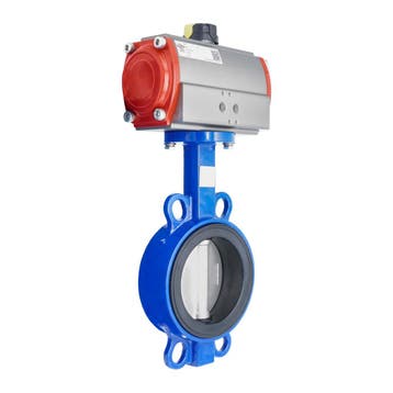Pneumatische Vlinderklep DN100 (4 Inch) Wafer RVS EPDM, Verzenden, Nieuw
