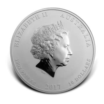 Zilveren Lunar munt Year of the Rooster 2017 10 troy ounce, Verzenden