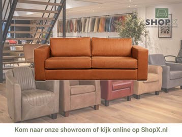 Leren bank Flow - 3 zits, Nieuw, Ophalen of Verzenden, Rechte bank, Modern